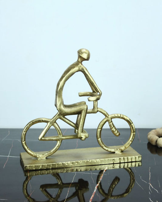 Metal Pedalman Gold Decor Figurine