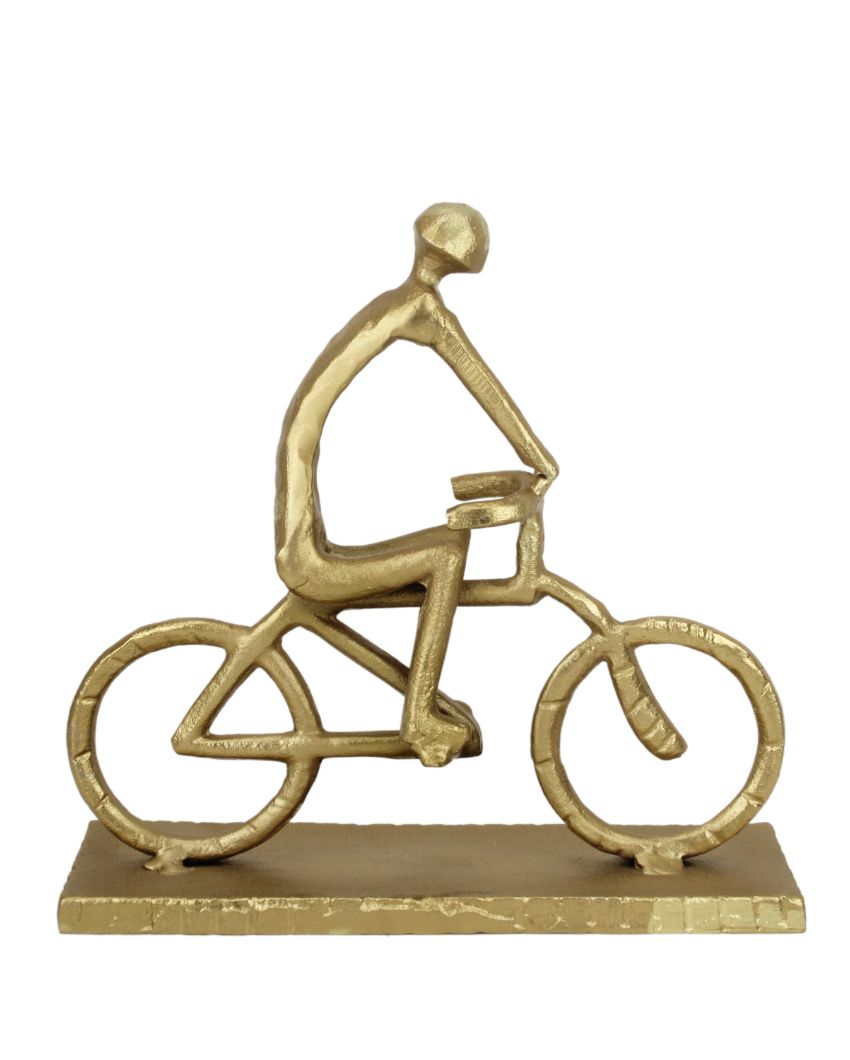 Metal Pedalman Gold Decor Figurine