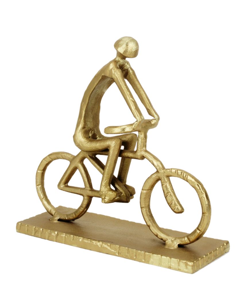 Metal Pedalman Gold Decor Figurine