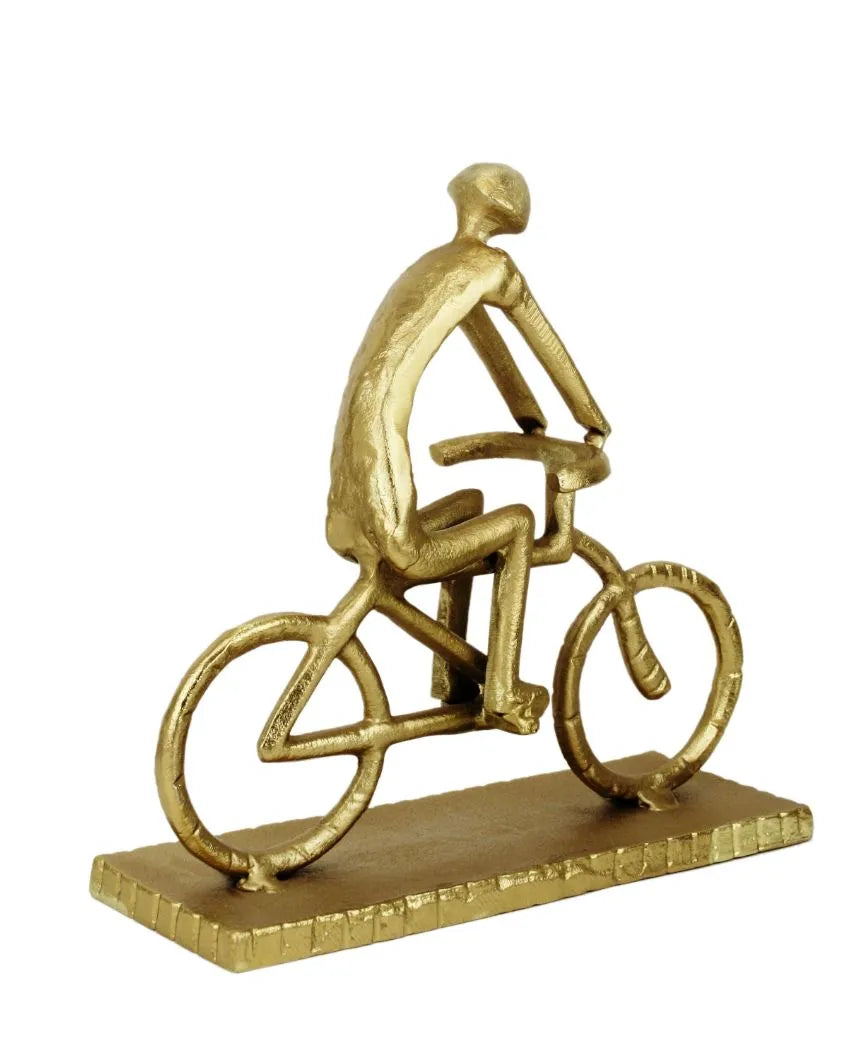 Metal Pedalman Gold Decor Figurine