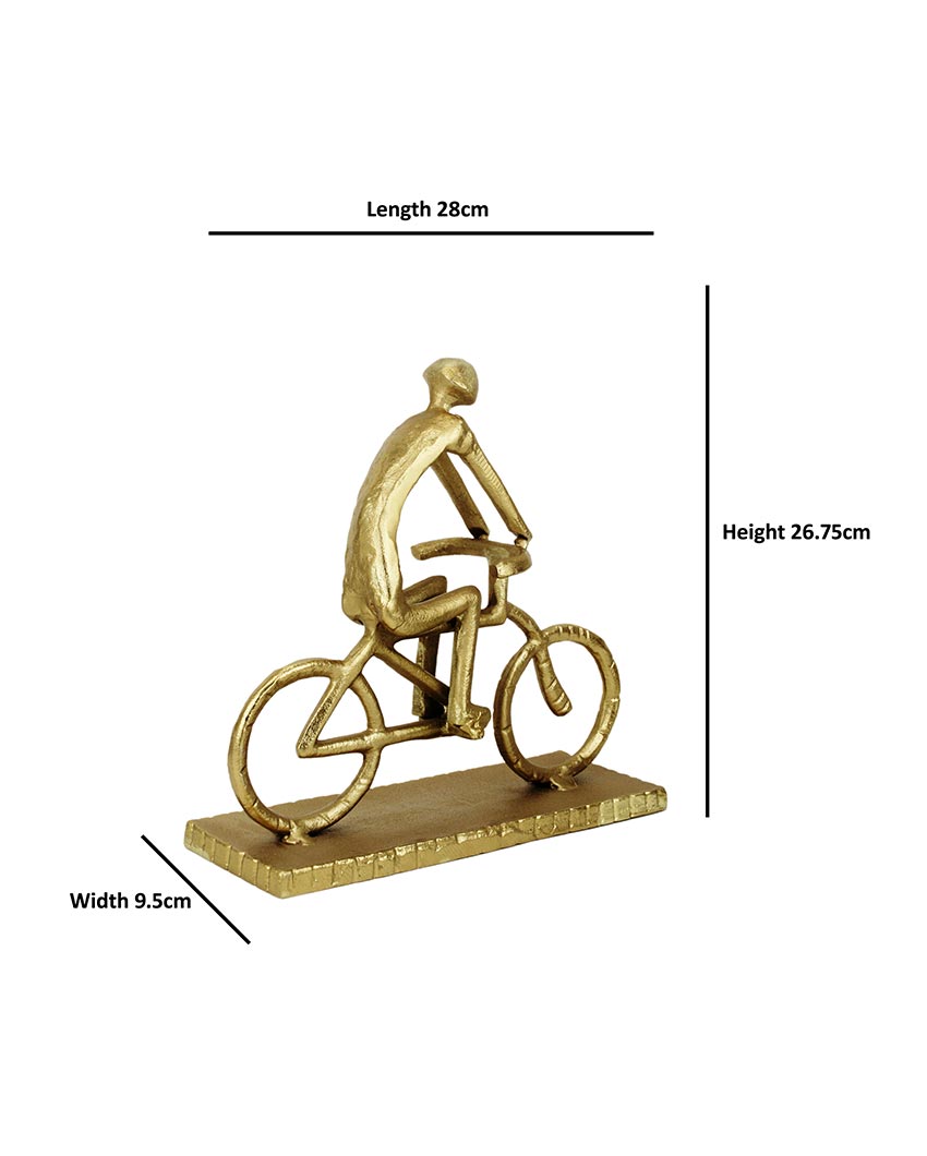 Metal Pedalman Gold Decor Figurine