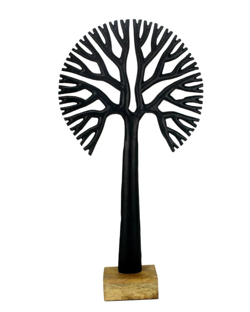 Harvest Broc Aluminum Tree Sculpture Black