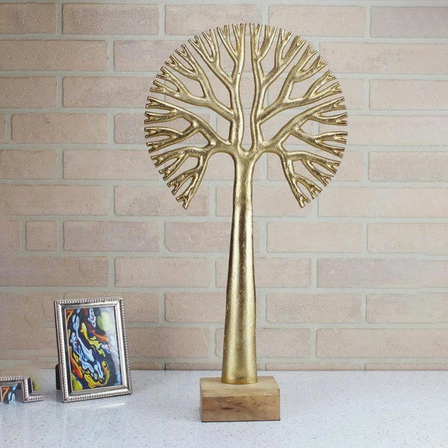 Harvest Broc Aluminum Tree Sculpture | Multiple Colors | 13 x 4 x 25 inches