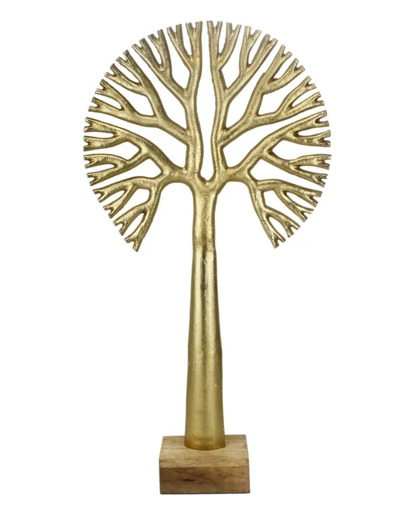 Harvest Broc Aluminum Tree Sculpture Gold