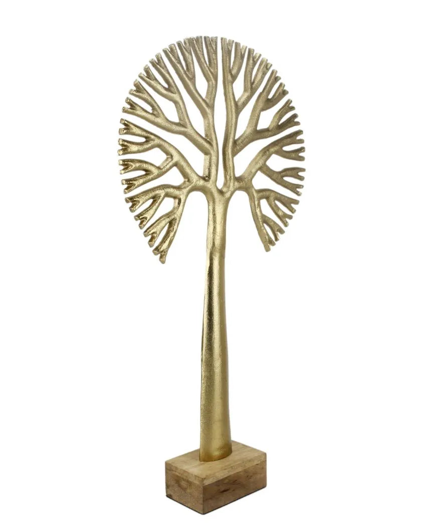 Harvest Broc Aluminum Tree Sculpture Gold