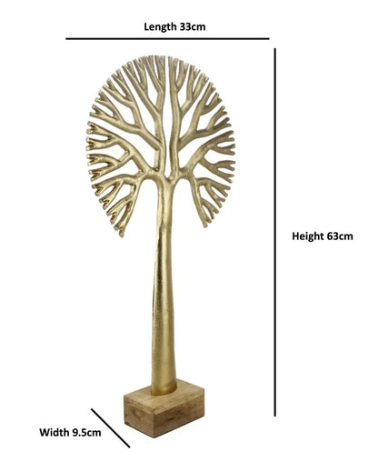 Harvest Broc Aluminum Tree Sculpture Gold