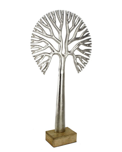 Harvest Broc Aluminum Tree Sculpture Silver