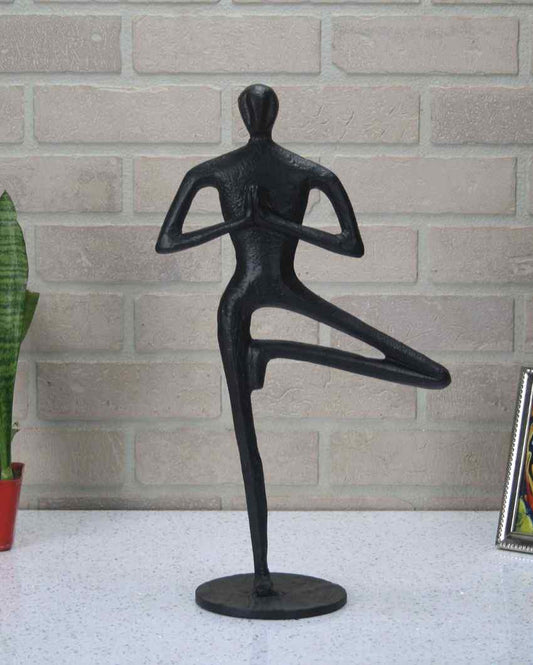 Decor Antique Yoga Man Aluminium Figurine