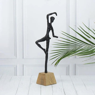 Ballerina Black Lady Aluminum Figurine