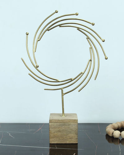 Radiant Lines Gold Decor Aluminium Sculpture