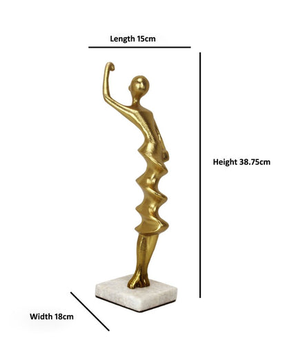 Lumina Gold Aluminum Lady Figurine