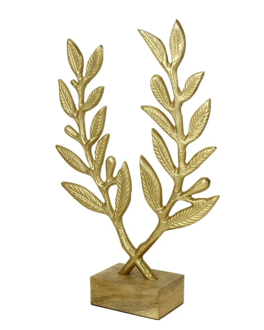 Wreath Gold Aluminum Tree Sculpture