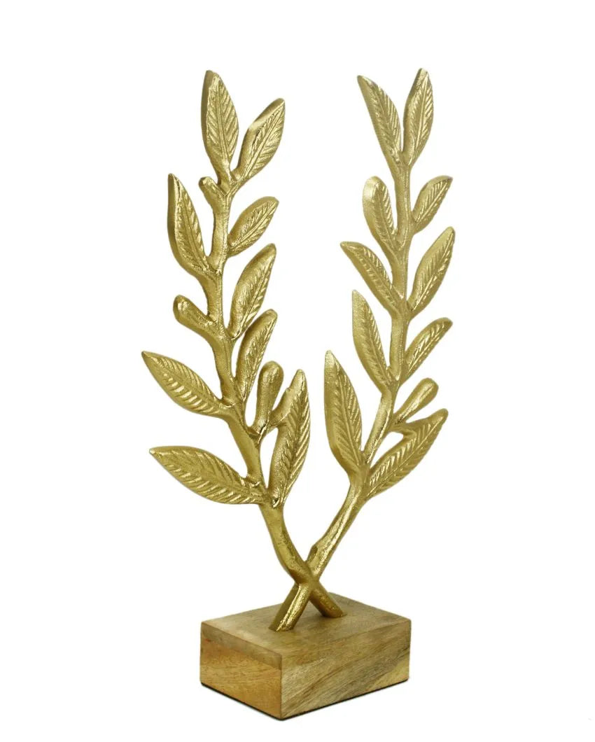 Wreath Gold Aluminum Tree Sculpture