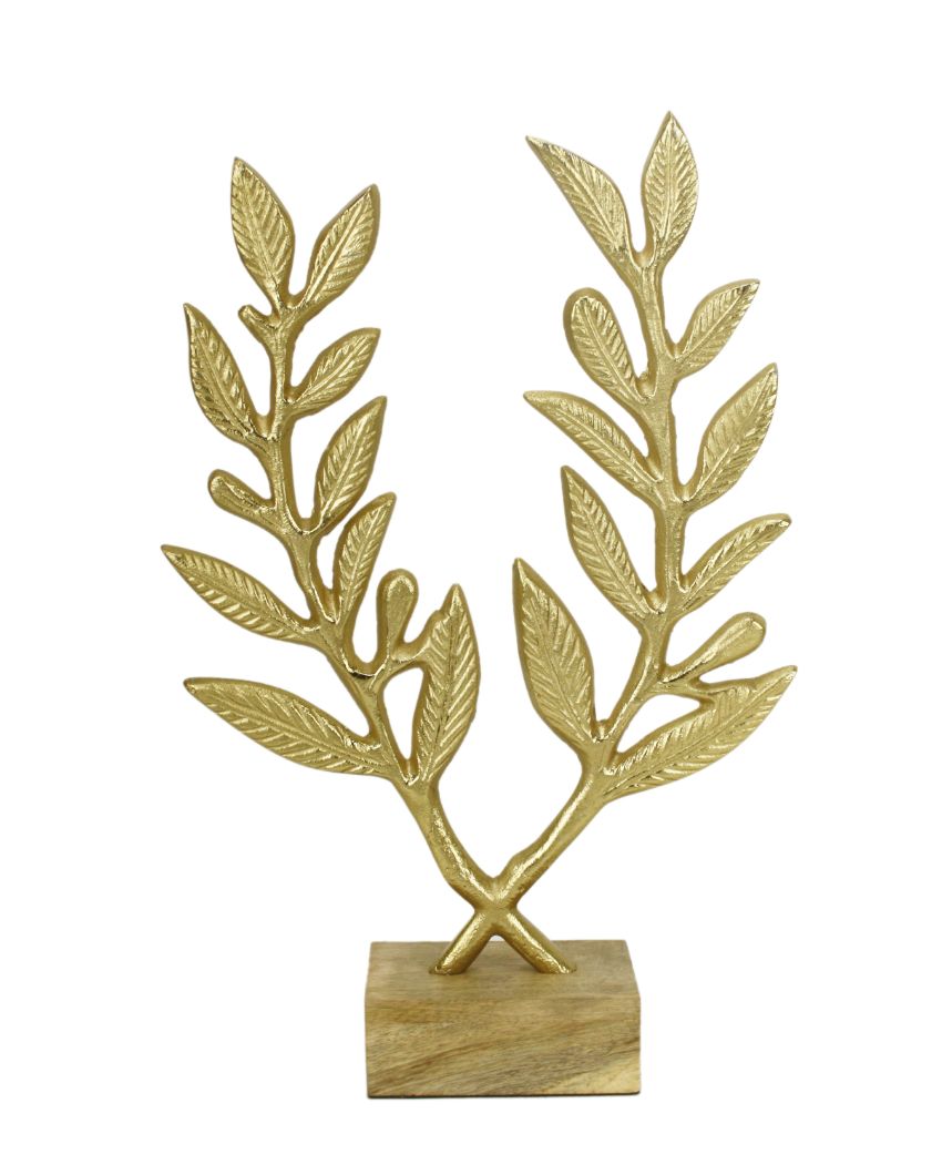 Wreath Gold Aluminum Tree Sculpture