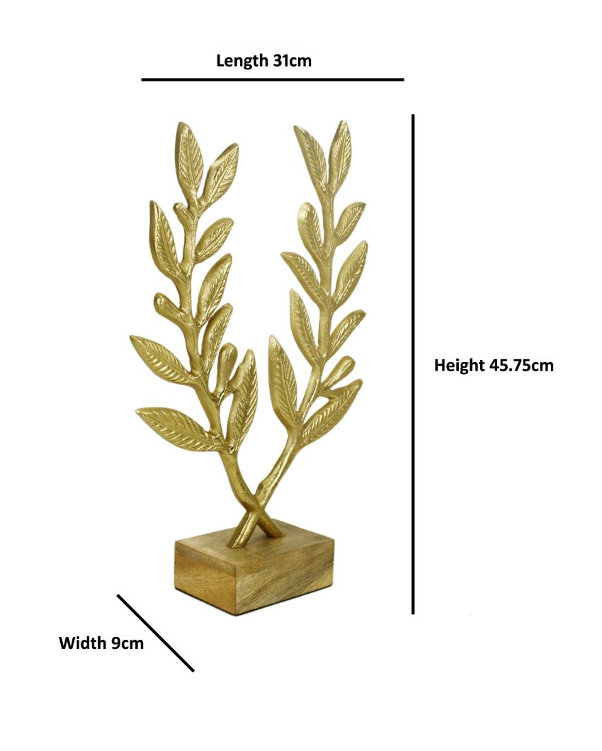 Wreath Gold Aluminum Tree Sculpture