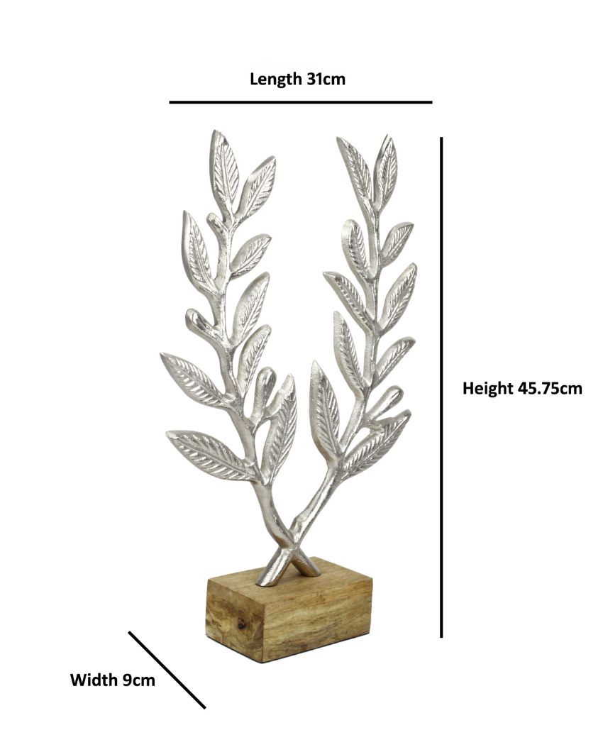 Wreath Silver Metal Tree Aluminium Sculpture