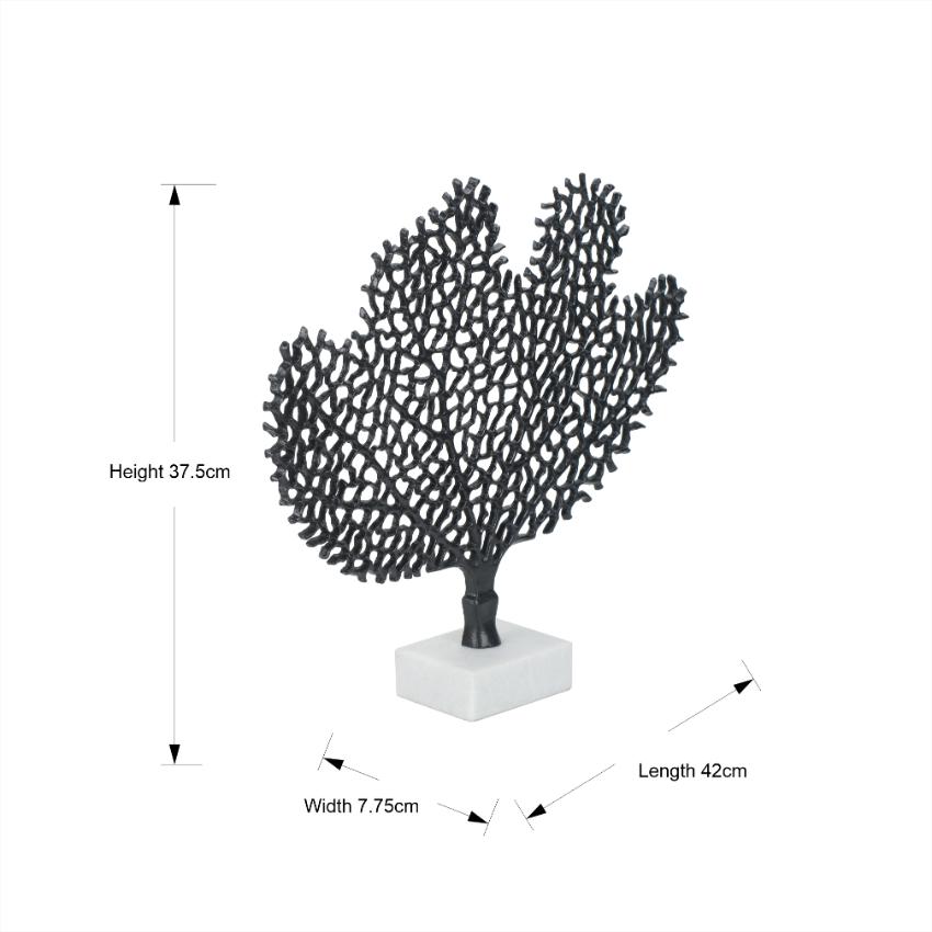 Majestic Serene Black Tree Figurine Decorative Showpiece | 17 x 3 x 15 inches