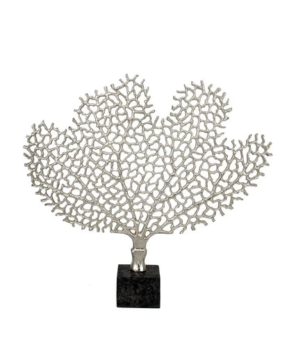 Serene Silver Aluminum Tree Sculpture