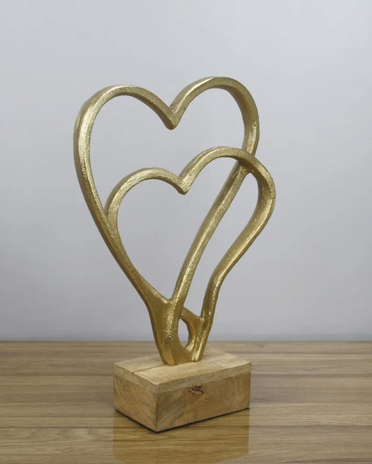 Heartfelt Decor Aluminium Sculpture Gold