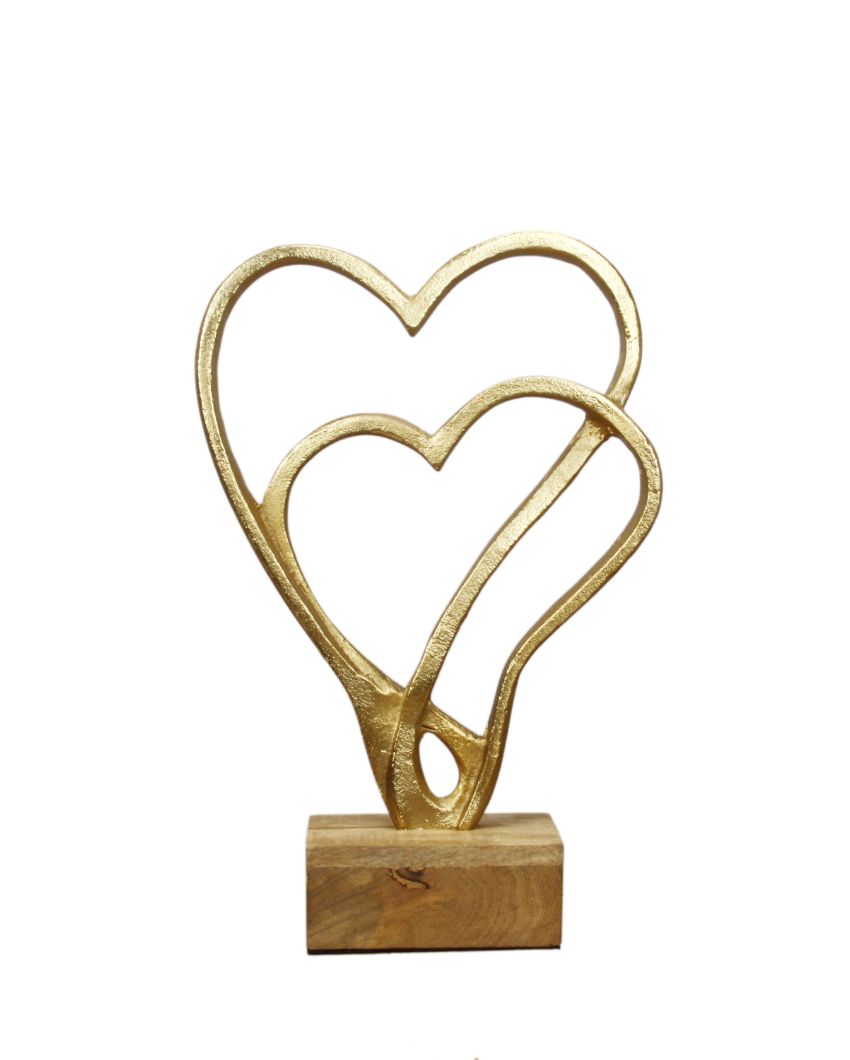 Heartfelt Decor Aluminium Sculpture Gold