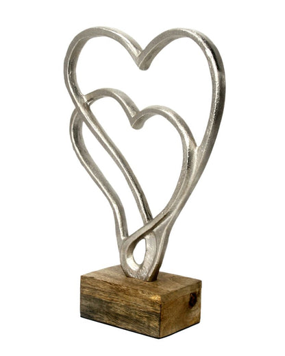 Heartfelt Decor Aluminium Sculpture Silver