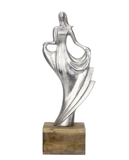 Whimsy Silver Aluminum Lady Figurine