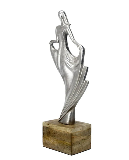 Whimsy Silver Aluminum Lady Figurine