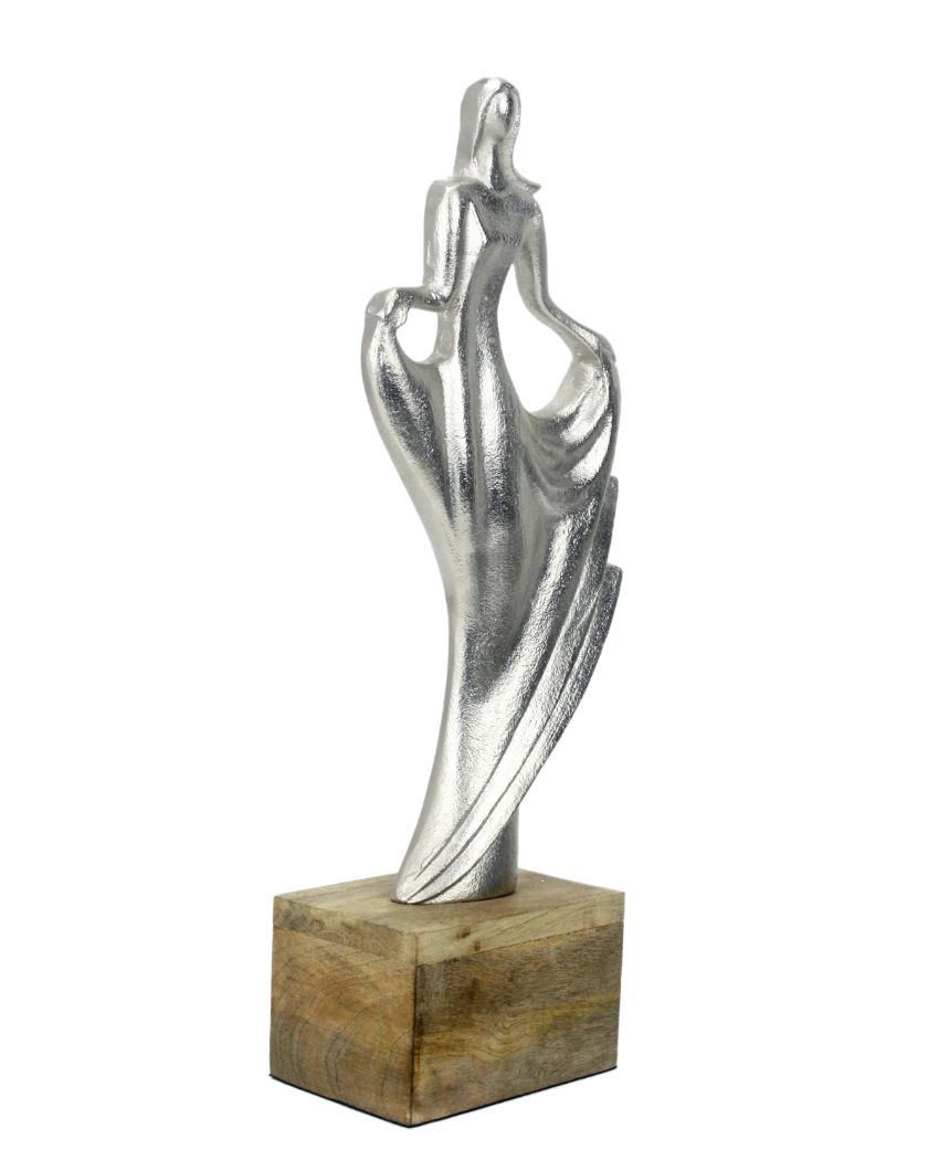 Whimsy Silver Aluminum Lady Figurine