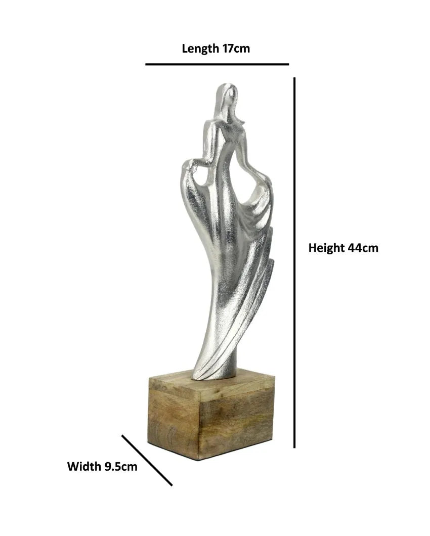 Whimsy Silver Aluminum Lady Figurine