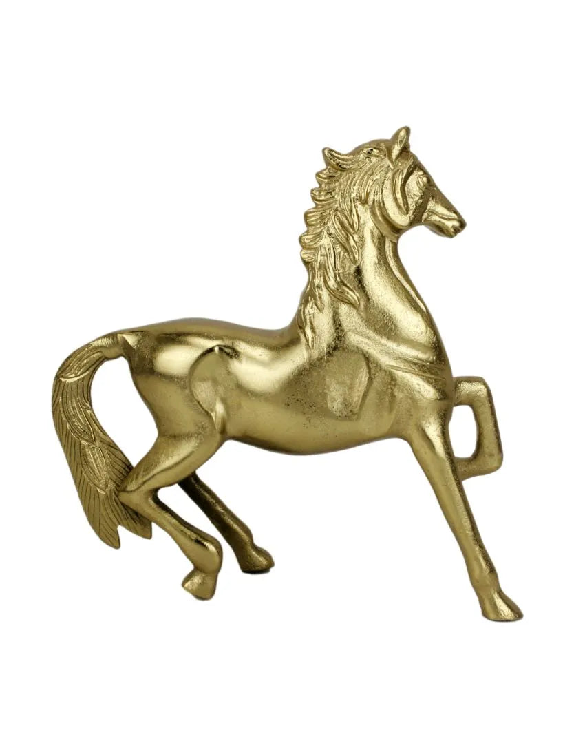 Stallion Gold Horse Aluminium Figurine