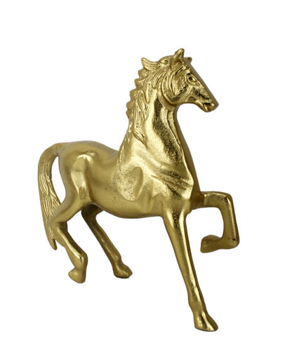 Stallion Gold Horse Aluminium Figurine