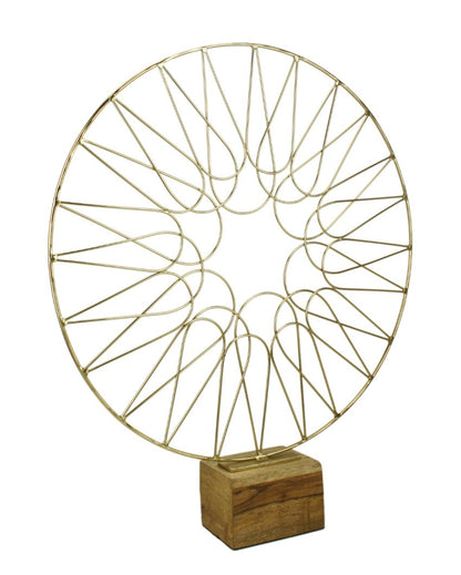 Geometric Wheel Gold Iron Decor Object