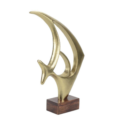 Radiant Gold Finish Fish Decorative Figurine | 13 x 4 x 18 inches