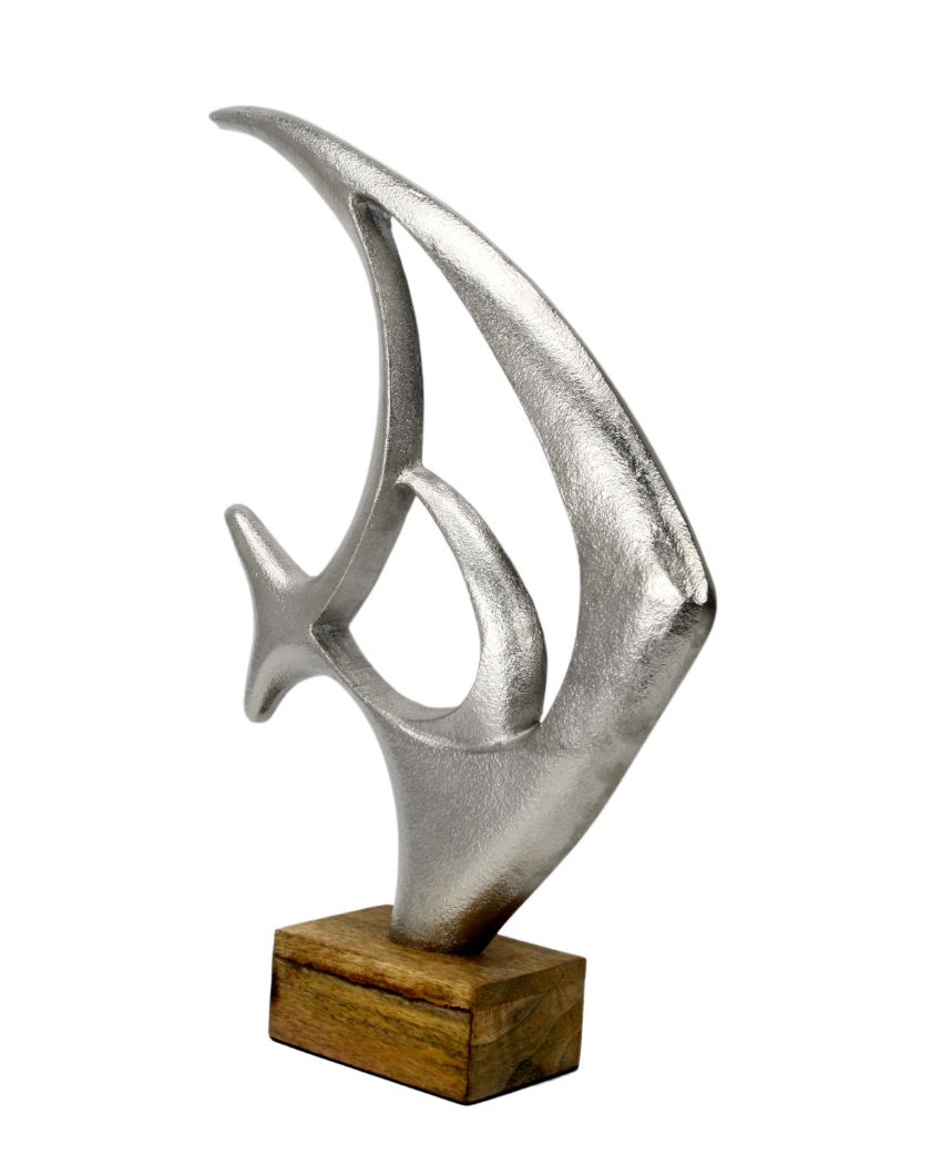 Silver Finish Aluminum Fish Figurine