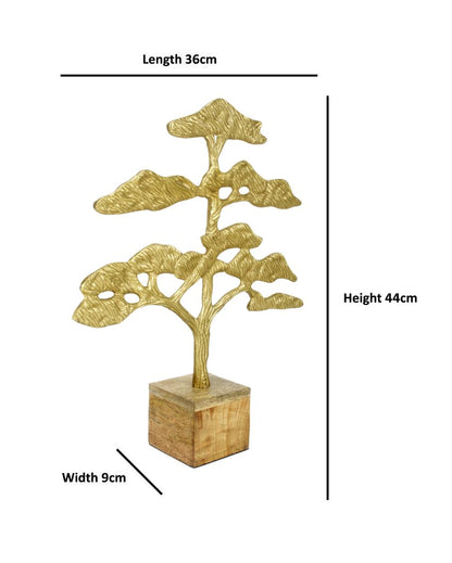 Urban Iron Tree Decor Object Gold