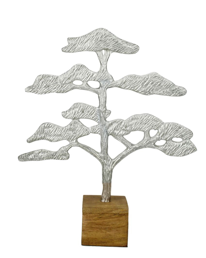 Urban Iron Tree Decor Object Silver