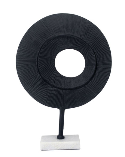 Midnight Black Aluminium Decor Disc Sculpture