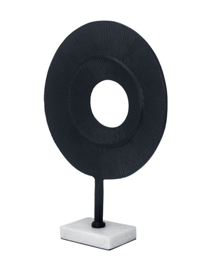 Midnight Black Aluminium Decor Disc Sculpture