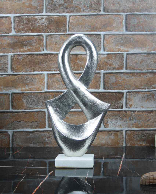 Abstract Decor Aluminium Sculpture Silver