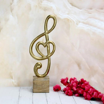 Rhythmic Gold Accent Aluminum Decor | 6 x 4 x 17 inches