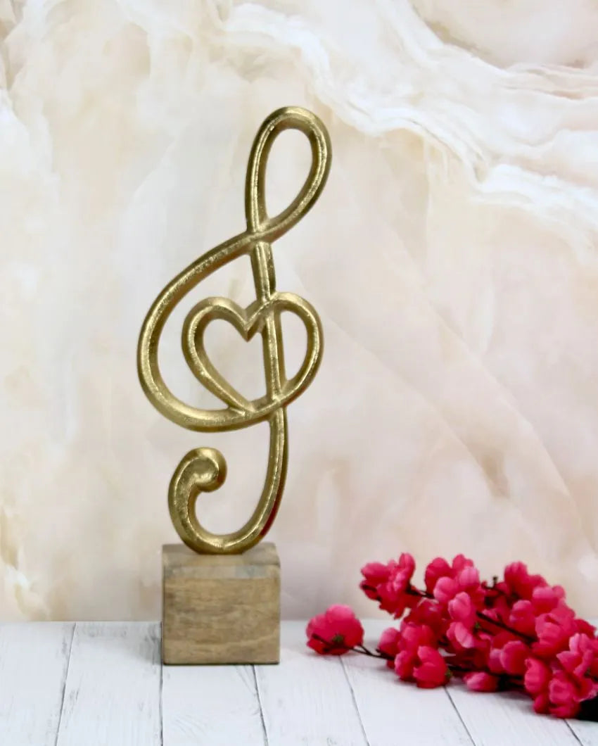 Rhythmic Gold Accent Aluminum Decor | 6 x 4 x 17 inches