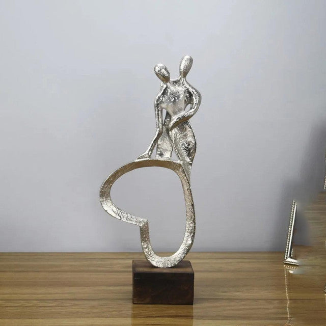 Silver Eternity Couple Love Aluminum Decor