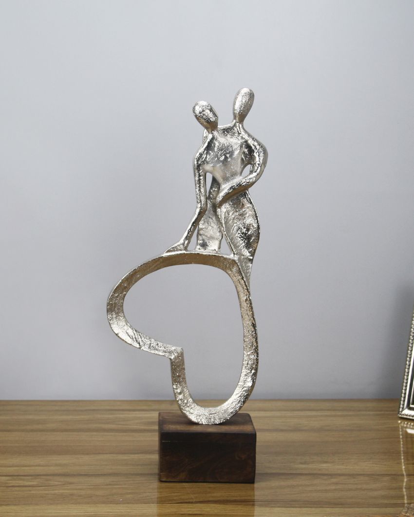 Silver Eternity Couple Love Aluminium Figurine