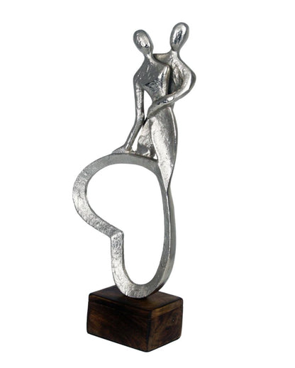 Silver Eternity Couple Love Aluminium Figurine