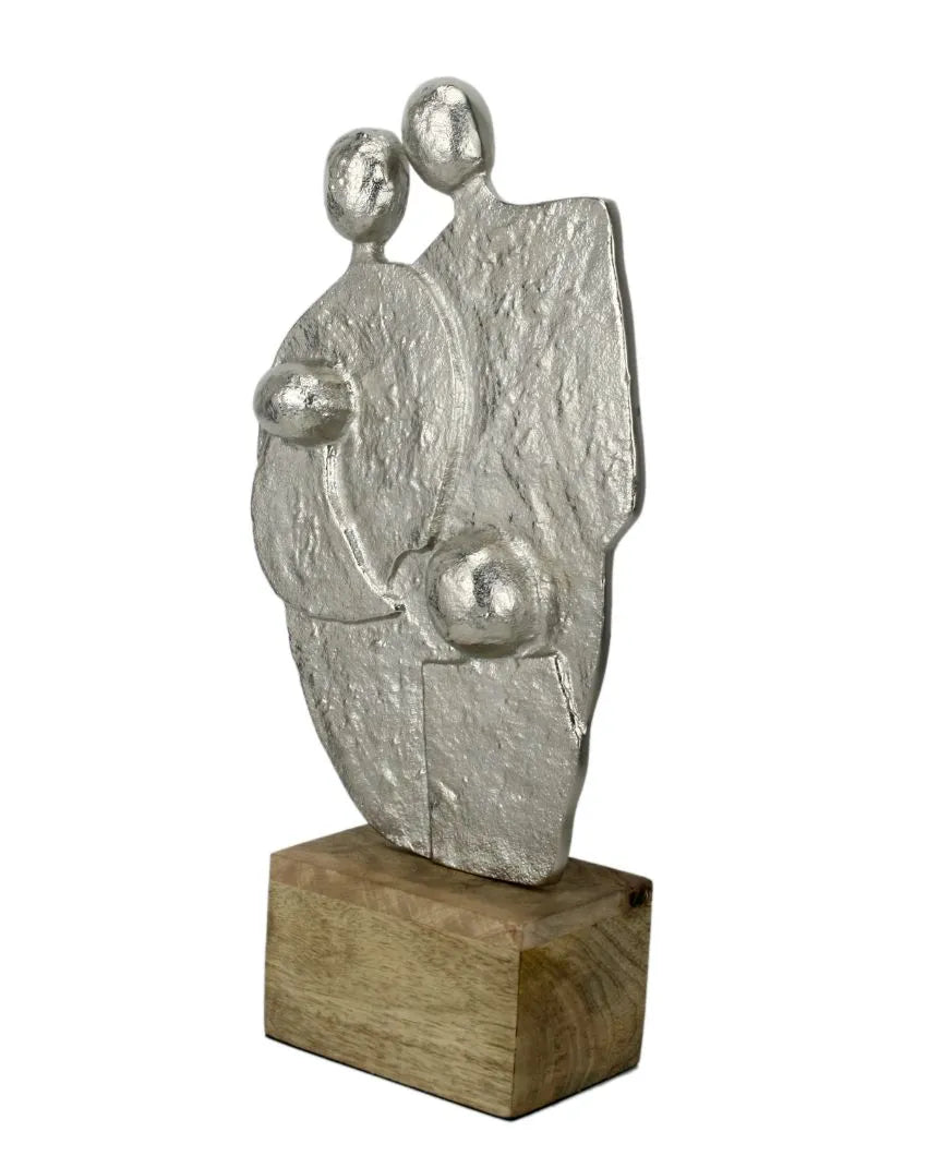 Cherish Family Silver Aluminum Figurine