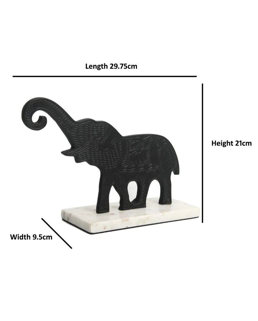 Noirtusk Auspicios Elephant Aluminium Figurine