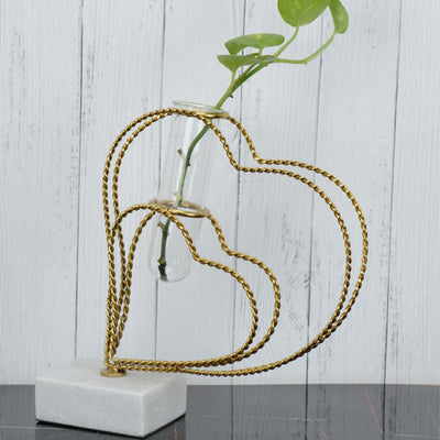 Gleaming Iron Heart Budvase Planter