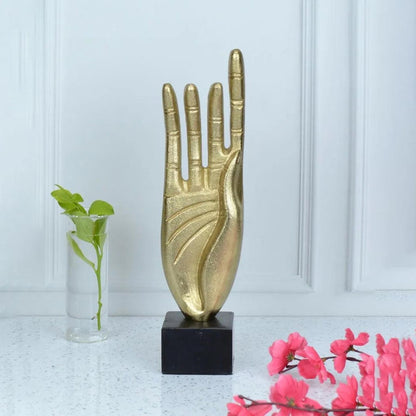 Palma Hand Gold Decor Sculpture | 4 x 3 x 14 inches