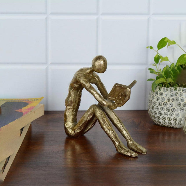 Radient Reads Gold Decor Figurine | 8 x 3 x 7 inches