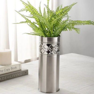 Starlit Silver Dot Stainless Steel Flower Vase